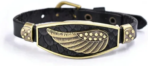 Miniatura 4 de Bigbabybig 3 pulseras de cuero estilo surfista con alas de ángel punk, étnicas tribales y étnicas para hombres y mujeres, pulsera trenzada de cuero