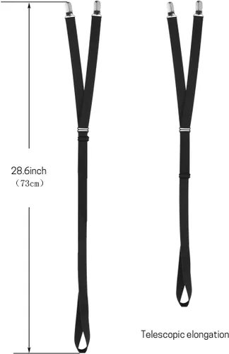 Miniatura 3 de Shirt Stays - Soporte elástico ajustable para camiseta de hombre, con cierre