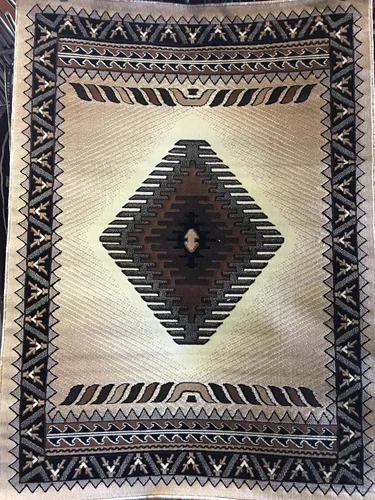 Miniatura 44 de Kingdom South West - Alfombra ovalada de nativos americanos, diseño bereber beige, D143 (3 pies x 4 pies 7 pulgadas, ovalada)