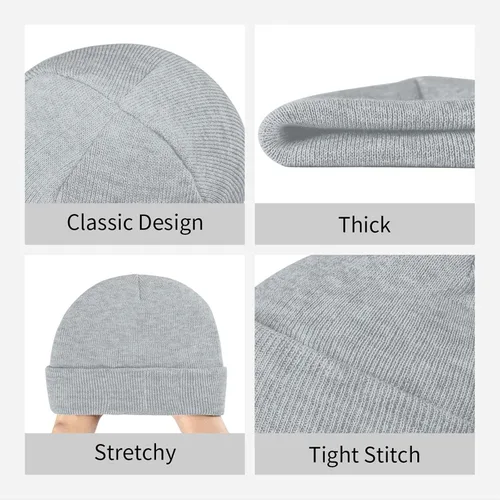 Miniatura 4 de Bonnie Blue Flag Beanie Hat for Men Women Warm Cozy Knit Skull Cap Acrylic Winter Hats