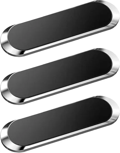 Miniatura 12 de Soporte magnético plano para teléfono, paquete de 4. Soporte de teléfono celular plateado para salpicadero de automóvil, pared, camión, kit