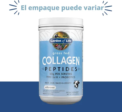 Miniatura 2 de Garden of Life Péptidos de Colágeno en Polvo de Ganado Alimentado con Pasto Sin Sabor, Polvo de Colágeno para Mujeres y Hombres, Cabello, Piel