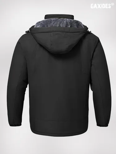 Miniatura 4 de Chaqueta de esquí para hombre, impermeable, resistente al viento, con capucha