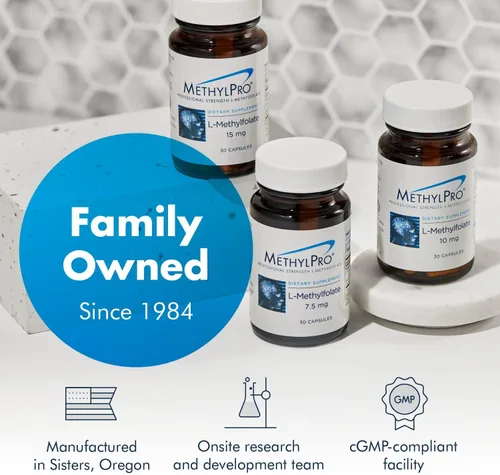Miniatura 8 de MethylPro L-metilfolato 15 mg - L metil folato, suplemento de metilfolato para mujeres y hombres, vitamina B9 metilada (5-MTHF) para la salud