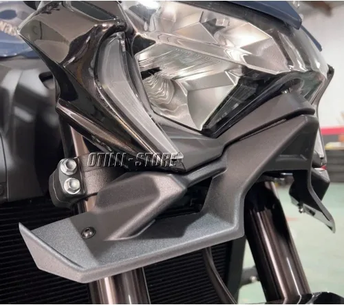 Miniatura 3 de Accesorios de motocicleta Z900 2022 - 2020, rojo, negro, verde, alerón delantero desnudo, alerón aerodinámico para Kawasaki Z900 (negro)