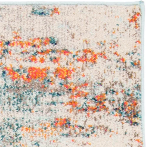Miniatura 7 de SAFAVIEH Madison Collection - Alfombra decorativa de 2 pies 2 pulgadas x 4 pies, color crema y naranja, diseño abstracto moderno, no desprende
