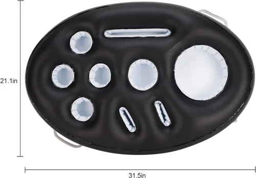 Miniatura 8 de Inflatable Pool Drink Holder with Large Capacity, Floating Drink Float for Hot Tub, Pool, Beach & Party - Holds Drinks, Phones & Snacks, Easy