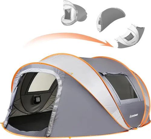 Miniatura 21 de EchoSmile Tienda de campaña desplegable para 2/4/6 personas, fácil instalación, cúpula resistente al agua, portátil con bolsa de transporte Blanco