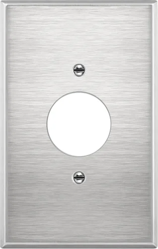 Miniatura 17 de ENERLITES Combinación de salida dúplex / receptáculo individual de 1.406 pulgadas, cubierta de placa de pared con orificio, tamaño estándar de 2