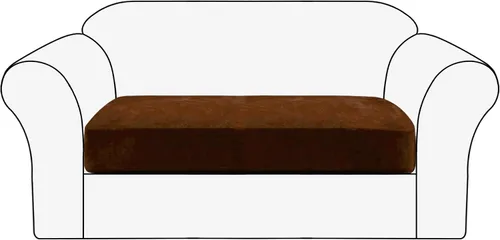 Miniatura 30 de Fundas elásticas de cojín para sofá, fundas de cojín de terciopelo suave, fundas de cojín para la espalda, protector de muebles con parte inferior
