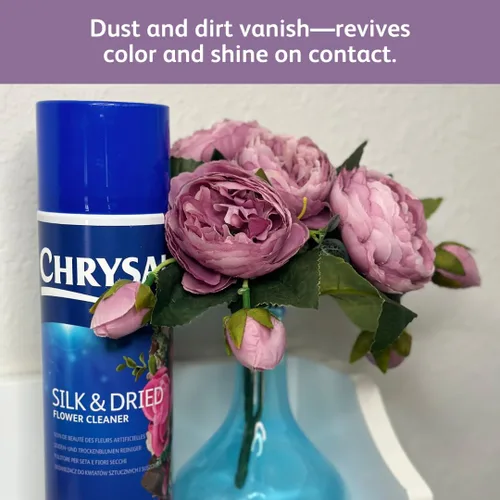 Miniatura 7 de Chrysal Spray limpiador de seda y flores secas (14.8 onzas), suministros florales para plantas artificiales, suministros para arreglos florales