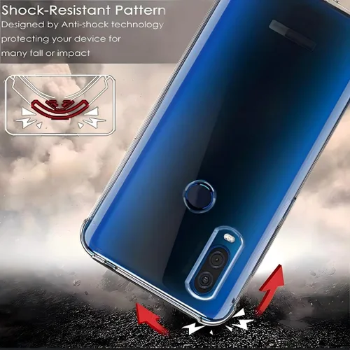 Miniatura 5 de USTIYA Funda para Motorola One Vision Clear TPU Cuatro Esquinas Cubierta Protectora Transparente Suave Funda