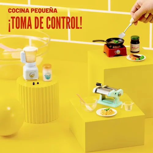 Miniatura 6 de Mini Brands ZURU - Cápsula de cocina mágica Really Works serie 1 para hacer pasta y bistec con sartén, aparatos de cocina en miniatura que funcionan