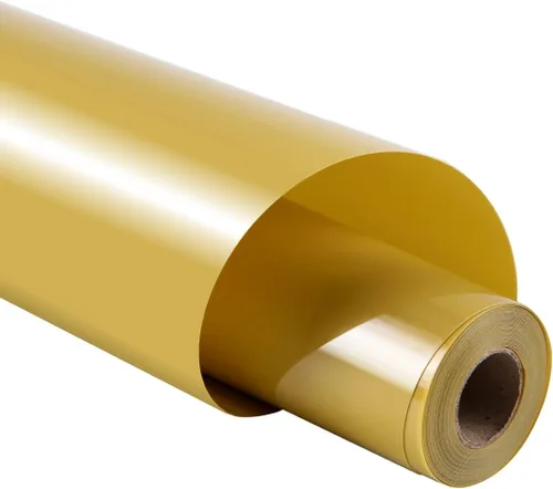 Miniatura 26 de Guangyintong Rollos de Vinilo Amarillo de Transferencia de Calor HTV, 12" x 8 pies, Superficie Brillante de Vinilo para Planchar en Camisetas, Fácil