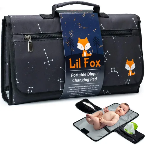 Miniatura 12 de Cambiador de bebé de Lil Fox. Cambiador portátil para bolsa de pañales de bebé o cambiador. Cambiador de pañales con una sola mano. Regalos de baby