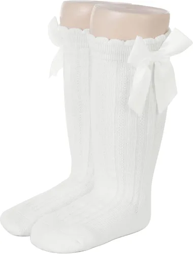 Miniatura 8 de Century Star Baby Girls Bow Knee High Socks Toddlers Ruffled Tube Socks Infant Long Stockings