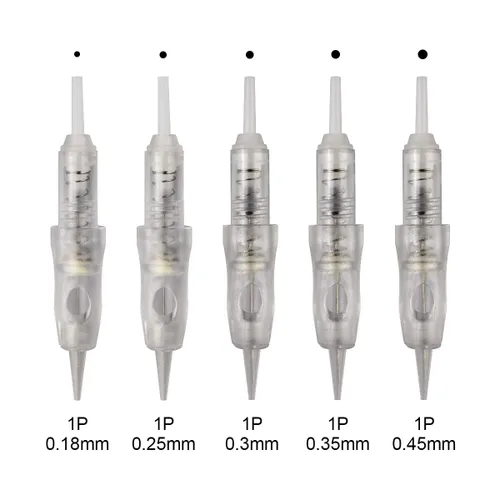 Miniatura 3 de Guapa Agujas de cartucho de maquillaje permanente, agujas desechables para tatuaje, 1P 3P, se adapta a la máquina de maquillaje permanente