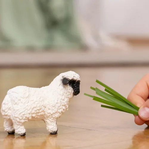 Miniatura 2 de Schleich Farm World - Valais - Juguete de oveja de nariz negra - Juguetes realistas de animales de granja para niños a partir de 3 años