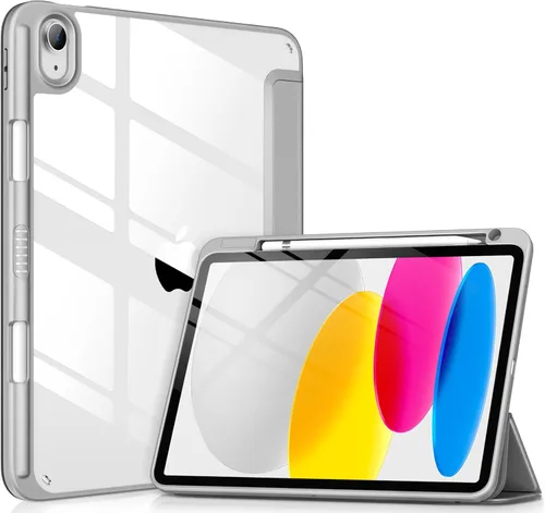Miniatura 17 de VIKESI - Funda para iPad (A16) 11 pulgadas 2025 y iPad 10ª generación 10.9 pulgadas 2022, con parte trasera transparente y marco de TPU a prueba