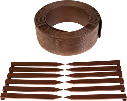 Miniatura 12 de EasyFlex Borde compuesto para excavar paisaje con estacas de anclaje, borde superior recto de 4.5 pulgadas, borde de borde de jardín, kit de 20 Negro
