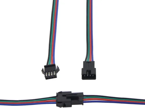 Miniatura 4 de 10 pares 2pin JST SM hembra/macho conectores 5.9 in 22 AWG cable para 5050 3528 5630 FCOB 3014 COB luz de tira LED de un solo