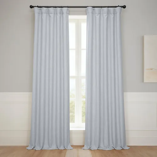 Miniatura 26 de HPD Half Price Drapes - Cortinas de lino sintético para sala de estar (2 paneles) - 100 pulgadas de ancho x 84 pulgadas de largo - Cortinas