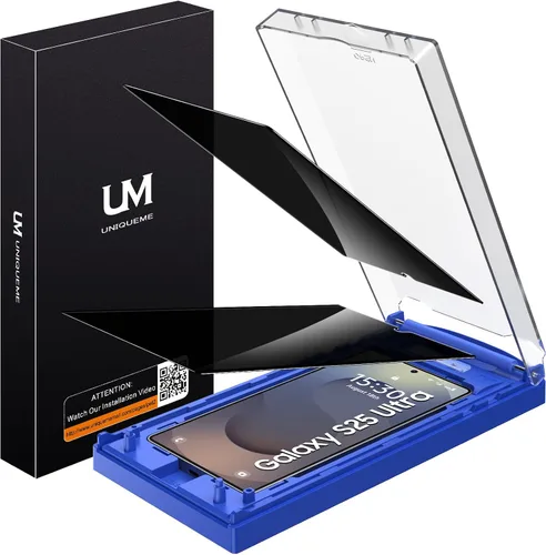 Miniatura 8 de UniqueMe Paquete de 2 protectores de pantalla de privacidad para Samsung Galaxy S23 Ultra, kit sin polvo, posicionamiento automático, sin burbujas