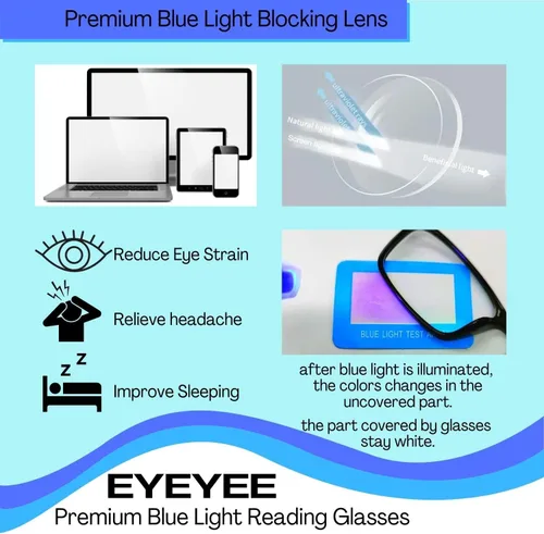 Miniatura 2 de Lentes de lectura para computadora, bloqueo de luz azul - Anteojos de lectura antirreflejos contra fatiga ocular, peso ligero para mujeres y Brillo