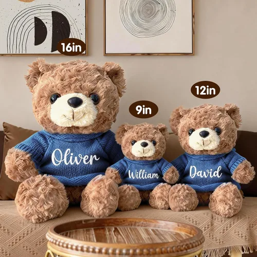 Miniatura 3 de Oso de peluche personalizado con nombre personalizado, relleno perfecto para canasta de Pascua, regalos únicos para el día de San Valentín