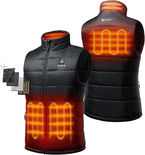 Miniatura 2 de ORORO - Chaleco térmico ligero con batería, para hombre