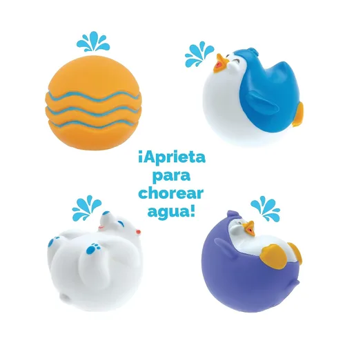 Miniatura 6 de Nuby Penguin Slide - Juego de juguetes de baño con 4 chorros de baño, juguetes de baño para bebés para niños y niñas de 12 meses en adelante