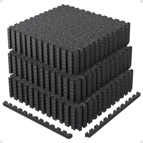 Miniatura 22 de AIRHOP - Alfombrillas de 0.79 pulgadas de grosor para equipos de ejercicio de 48 pies cuadrados, 12 piezas de goma superior mejorada con espuma EVA