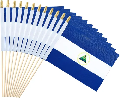 Miniatura 31 de Paquete de 25 banderas pequeñas de Estados Unidos en palo de mano para decoración del 4 de julio