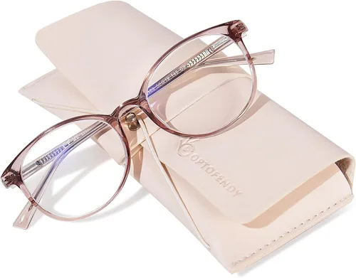 Miniatura 8 de TR90 - Lentes de lectura para mujeres, modernas, redondas, con bloqueo de luz azul para computadora, antifatiga ocular y antirreflejante UV