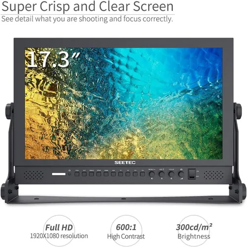 Miniatura 3 de P173-9HSD 17.3 pulgadas 1920x1080 Monitor de escritorio para monitoreo LCD de difusión con 3G-SDI HDMI AV YPbPr