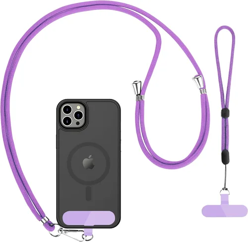 CACOE Cordón para teléfono, 2 unidades, 1 correa ajustable para el cuello, 1 correa de muñeca, 2 almohadillas, cordones universales multifuncionales