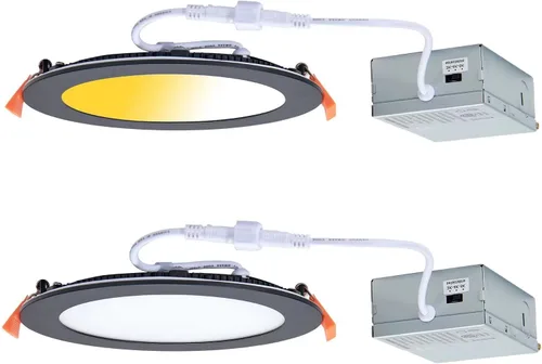 Miniatura 10 de CycevSun Luz LED empotrable de 6 pulgadas, iluminación de oblea, regulable y 3000 K, 4000 K, 5000 K, seleccionable, 12 W, 120 V, clasificación IC