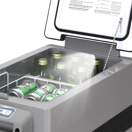 Goplus Refrigerador/congelador portátil de 44 cuartos de galón de capacidad, mini compresor eléctrico para automóvil, oficina, picnic al aire libre