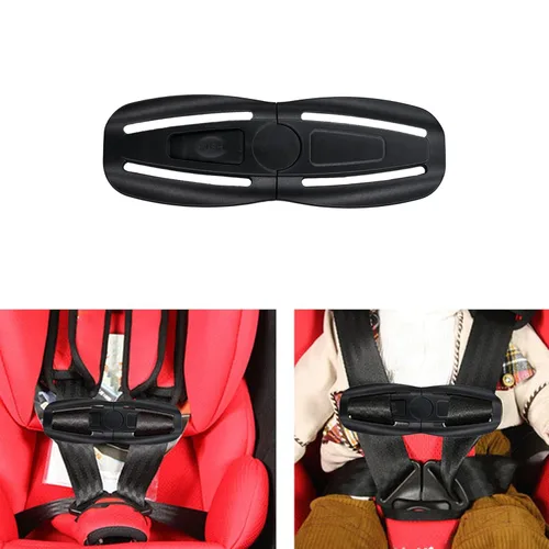 Miniatura 4 de 2 piezas de clip para arnés de pecho de asiento, hebilla de asiento, clip de pecho, reemplazo universal para bebés y niños, protector ajustable