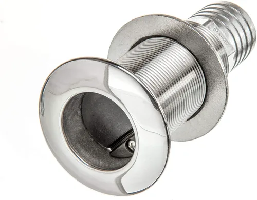 Miniatura 3 de Attwood 66553-3 Barco Self-Bailing Cockpit Barbed Acero inoxidable 1 ½-Inch Scupper Valve