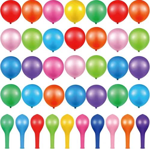 Lenwen 1000 globos de colores surtidos, 12 globos de látex arcoíris para fiestas, cumpleaños, baby shower, decoración de boda, 10 colores