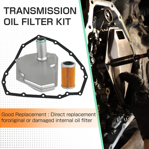Miniatura 6 de Kit de filtros de aceite de transmisión de repuesto para 33010-JF015 Juego de tres piezas de 15 agujeros compatible con Nissan Sentra Versa Note