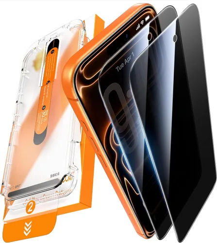 DIMONCOAT TOP 9H+ Glass for iPhone 17 Pro Max Privacy Screen Protector[Easy One-Pull Installation] [10X Military Protection] Tempered Glass Screen