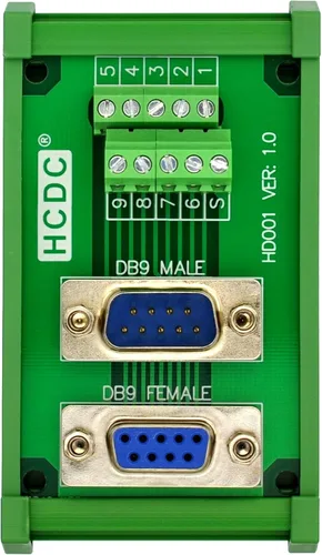 Miniatura 3 de Placa de ruptura del bloque de terminales del módulo de interfaz macho-hembra del montaje en carril DIN D-SUB (DB9)