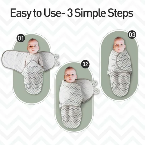 Miniatura 6 de GLLQUEN BABY Sacos de Dormir Envolventes Orgánicos para Recién Nacidos - Envolturas para Bebés de 0-3 Meses, Paquete de 3 Sacos Envolventes