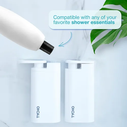 Miniatura 6 de TYCHO Dispensadores de ducha y champú hidratante y acondicionador hidratante (2+2) – No necesita herramientas para champú y acondicionador Champú