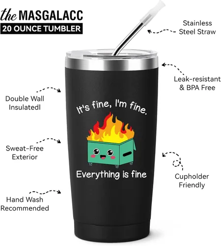 Miniatura 3 de MASGALACC Accesorios de escritorio Dumpster Fire Regalos para mujeres hombres compañeros de trabajo empleados - divertidos accesorios de escritorio