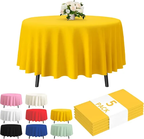 Miniatura 28 de Fixwal Mantel de plástico negro desechable de 54 x 108 pulgadas, mantel rectangular impermeable, paquete de 5 para graduación, decoración de fiesta