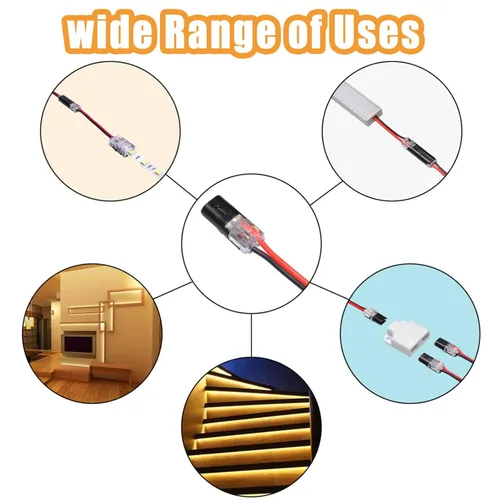 Miniatura 6 de Conector a presión de doble cable con hebilla de bloqueo, Conector enchufable de dos hilos estanco con hebilla de cierre (20PCS)