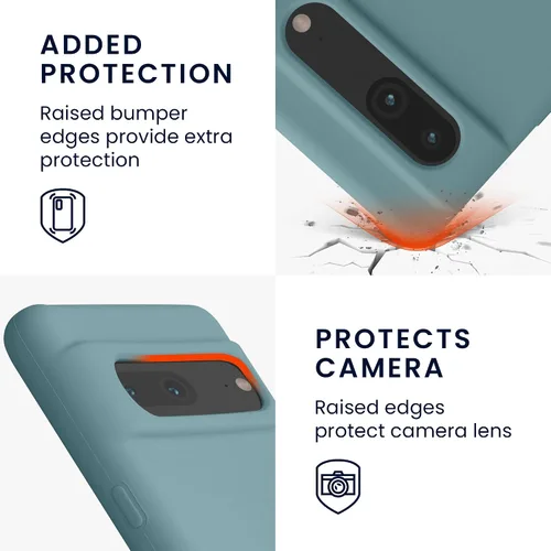 Miniatura 3 de kwmobile Funda compatible con Google Pixel 7 - Funda de silicona TPU con acabado suave - Piedra antigua